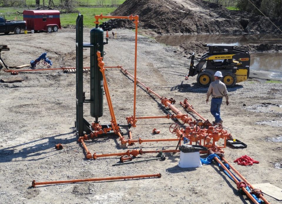 Man working in Bosque Energy operation